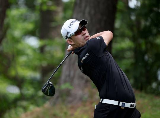 김비오의 드라이버 스윙. 사진[연합뉴스]