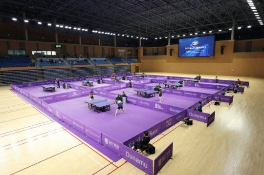 1차전 예선이 열리는 인천공항공사 스카이돔 체육관 / 사진=한국프로탁구연맹 제공