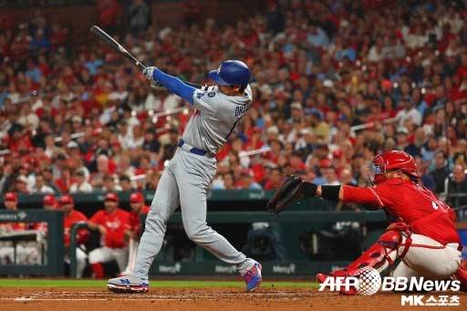 다저스 타선은 이날 많은 기회를 놓쳤다. 사진(美 세인트루이스)=ⓒAFPBBNews = News1