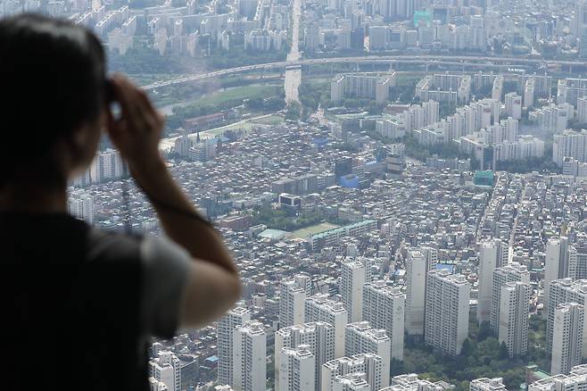 사진은 5일 서울 강남·송파구 일대. [연합]