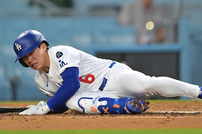 LA 다저스는 7일(이하 한국시간) 미국 미주리주 세인트루이스 부시스타디움에서 2025 메이저리그 세인트루이스와의 원정경기에서 0-5 완패를 당했다. 지난 4일 뉴욕 메츠와의 경기에서 파울 타구에 발목을 맞았던 김혜성은 이날도 결장했다. AP연합뉴스