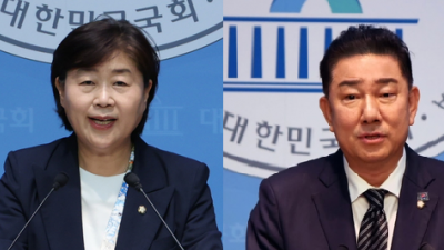 서영교 의원(왼쪽)과 김병기 의원.