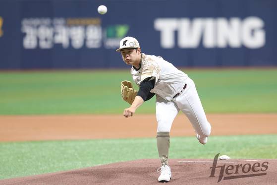 57일 만의 1군 복귀전에서 호투한 키움 정현우. 사진 키움 히어로즈