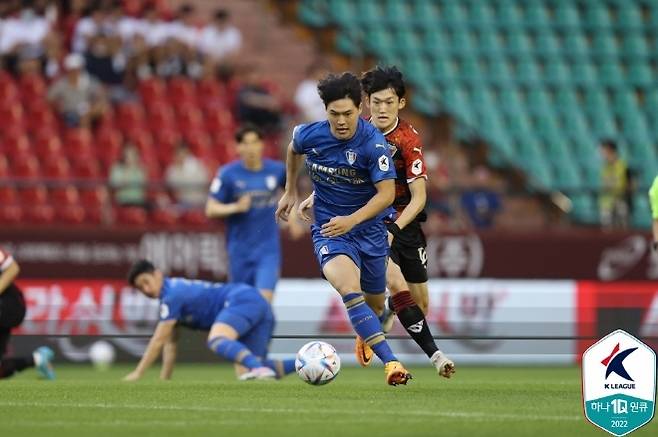 김건희의 수원 삼성 시절. 사진=한국프로축구연맹
