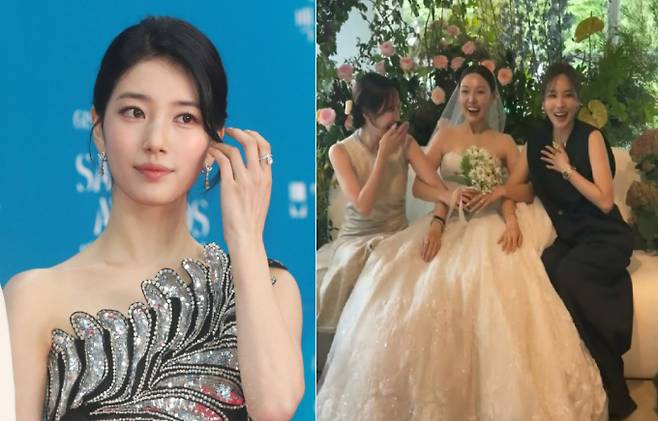 그룹 미쓰에이 출신 민이 결혼한 가운데 결혼식에 참석하지 않은 수지와의 불화설이 재점화되고 있다. /사진=뉴시스 김혜진 기자, 페이 SNS