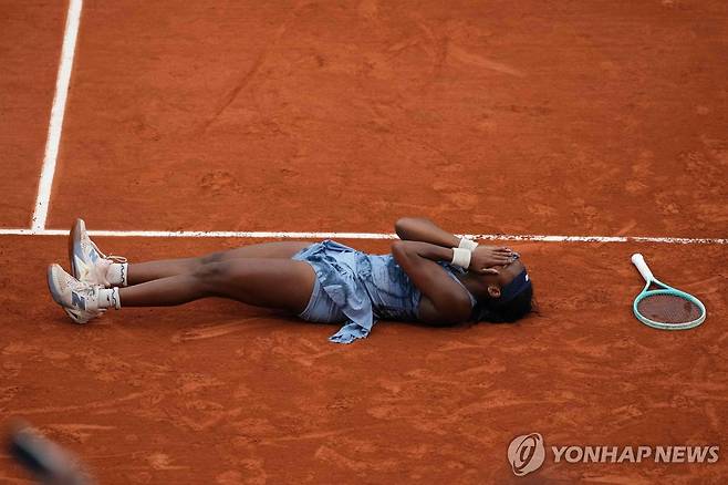 우승 확정한 고프 [AFP=연합뉴스]