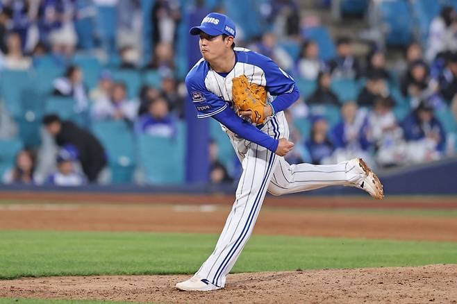 지난달 3일 대구 삼성라이온즈파크에서 '2025 신한 SOL 뱅크 KBO리그' 삼성 라이온즈와 두산 베이스 경기에서 양창섭이 투구 중이다. <삼성 라이온즈 제공>