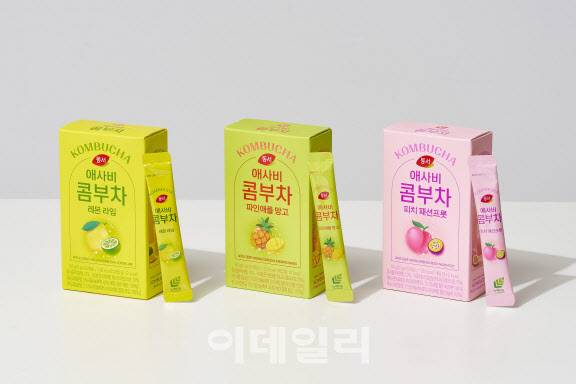 동서신품 신제품 ‘동서 애사비 콤부차’ 3종 (사진=동서식품)