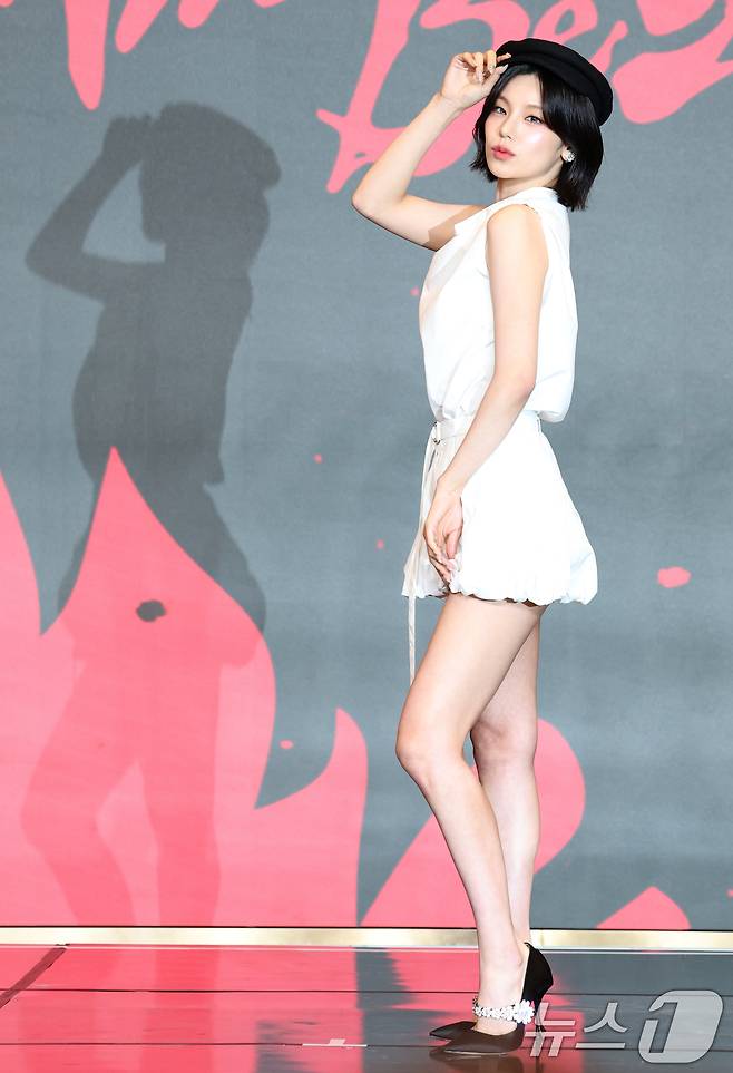 그룹 있지의 예지가 9일 서울 송파구 잠실로 소피텔 앰배서더 서울 호텔에서 열린 새 미니 앨범 'Girls Will Be Girls' 발매 기념 기자간담회에 참석해 포즈를 취하고 있다. 2025.6.9/뉴스1 ⓒ News1 권현진 기자