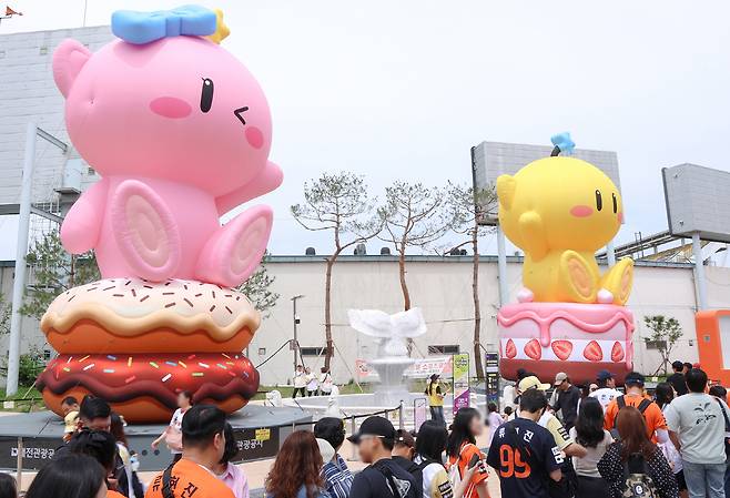 대전한화생명볼파크에 있는 꿈돌이 조형물. 사진제공=한화 이글스