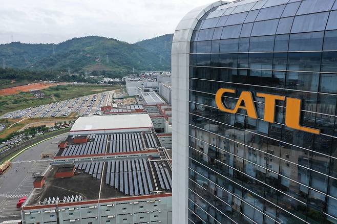 중국 남동부 푸젠성 닝더에 위치한 중국 전기차 배터리 제조업체 CATL 본사. / AFP 연합뉴스