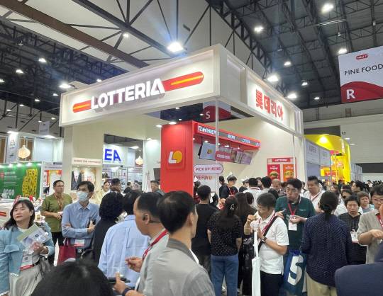 타이펙스 2025 롯데리아 홍보 부스. 롯데GRS 제공