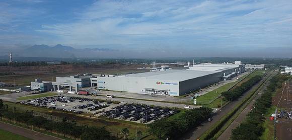 현대차그룹과 LG에너지솔루션이 합작 설립한 HLI그린파워 배터리셀 공장 전경. 인도네시아 수도인 자카르타 동쪽 카라왕 신산업단지에 자리해 있다. [사진=현대차그룹]