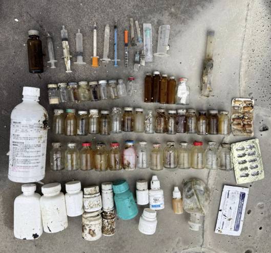 지난 1~5월 '디프다 제주'가 제주 앞바다에서 수거한 의료폐기물 중 일부. 사진 디프다 제주