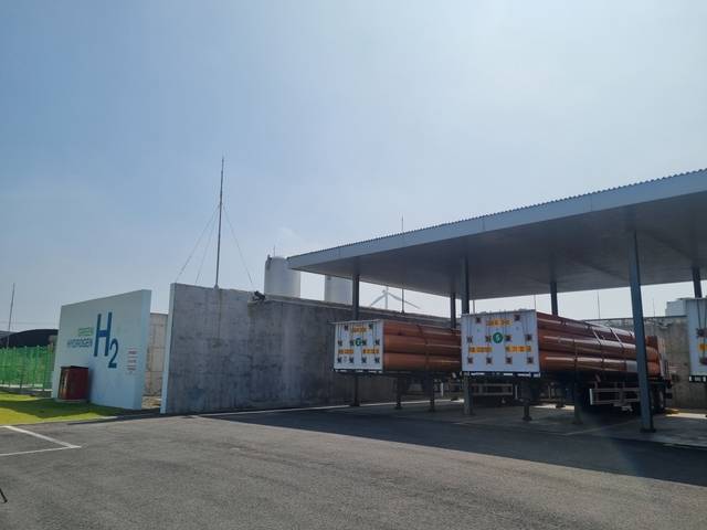 제주도 구좌읍에 있는 그린수소 생산기지의 모습.