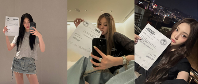 '올데이 프로젝트(ALLDAY PROJECT)' 애니(문서윤, 왼쪽부터), 베일리, 영서. / 인스타그램 캡처