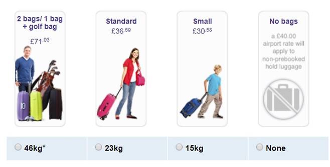 영국 저가항공사 플라이비 위탁 수화물 규정 [Flybe 홈페이지]