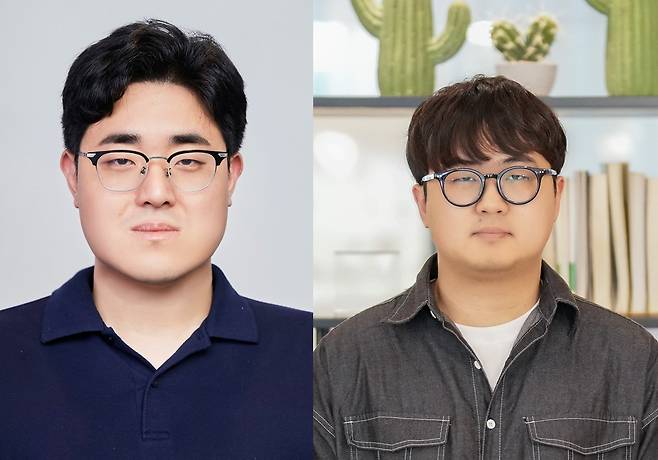이번 연구를 수행한 백승렬(왼쪽) 교수와 온정완 연구원.[UNIST 제공]