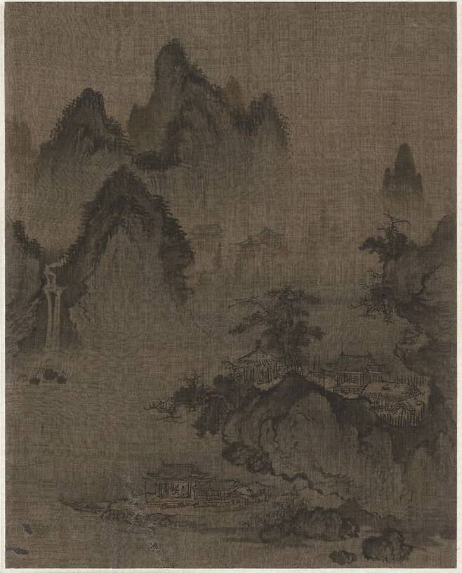 [서울=뉴시스] 사시팔경도 중 초여름, 전傳 안견安堅(15세기 활동), 조선 15세기 중반, 비단에 먹과 엷은 색, 8폭, 국립중앙박물관 (사진=국립중앙박물관 제공) 2025.06.09. photo@newsis.com *재판매 및 DB 금지