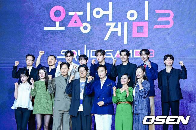 [OSEN=지형준 기자] 9일 오전 서울 용산구 서울드래곤시티에서 넷플릭스 시리즈 '오징어 게임' 시즌3 제작발표회가 열렸다.