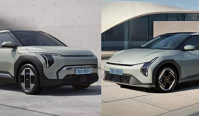 사진 : 기아 EV3와 EV4