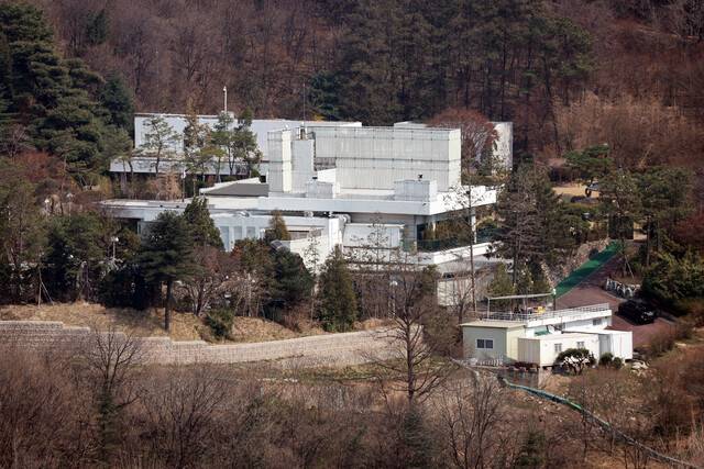 지난 4월 찍은 서울 용산구 한남동 대통령 관저 주변의 모습. 연합뉴스