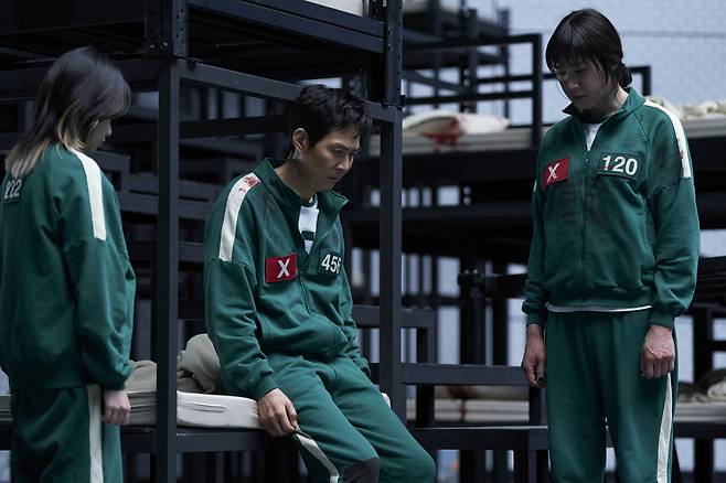 "Squid Game" Season 3, starring (From left) Jo Yu-ri, Lee Jung-jae and Park Sung-hoon (Netflix)
