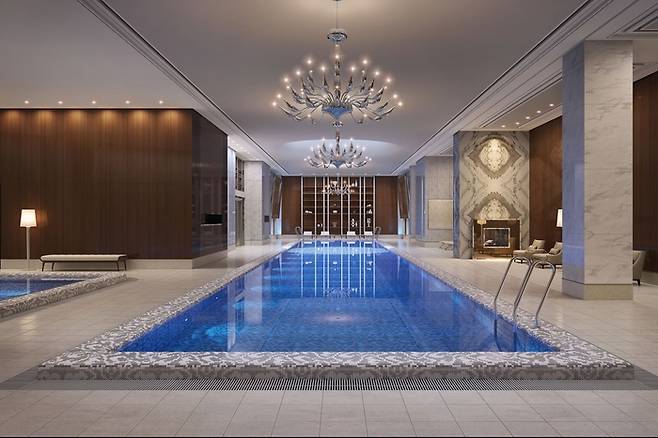 내부 수영장 / 사진=코트야드 메리어트 평택