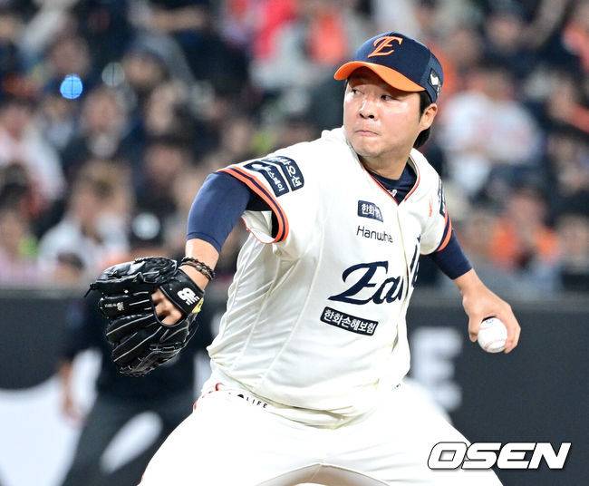 [OSEN=최규한 기자] 한화 김범수. 2025.04.18 / dreamer@osen.co.kr