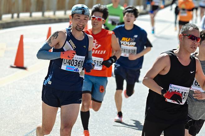 나고야 마라톤에 참가한 김울프 작가 본인 제공
