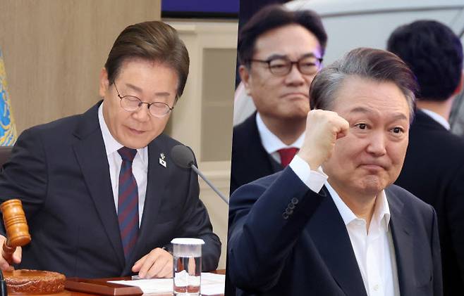 왼쪽부터 이재명 대통령, 윤석열 전 대통령(사진 = 연합뉴스)