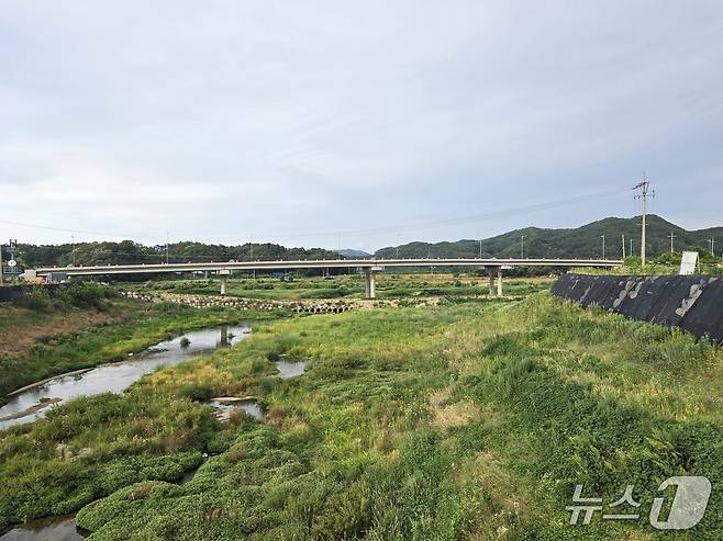 송호자연재해위험개선지구 정비사업 현장(영동군 제공. 재판매 및 DB금지) /뉴스1