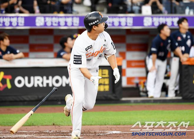 11일 대전 한화생명볼파크에서 열린 한화 이글스와 두산 베어스의 경기. 2회말 1사 만루 한화 이원석이 만루포를 날리고 있다. 대전=박재만 기자 pjm@sportschosun.com/2025.06.11/