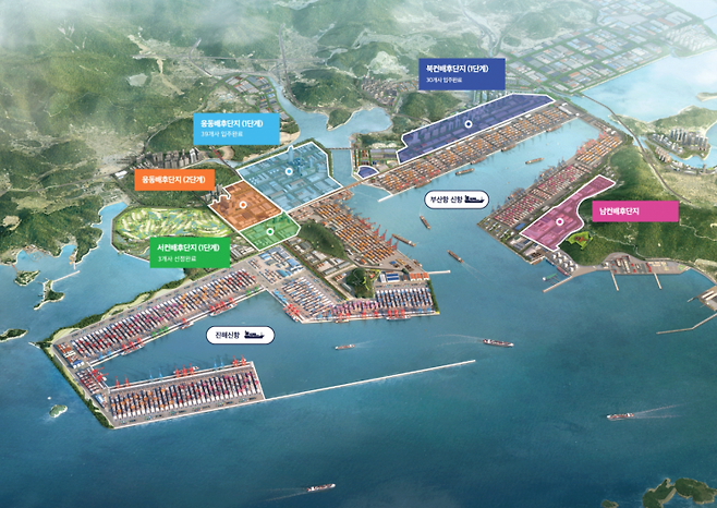 부산진해경제자유구역 항만배후단지 조감도.