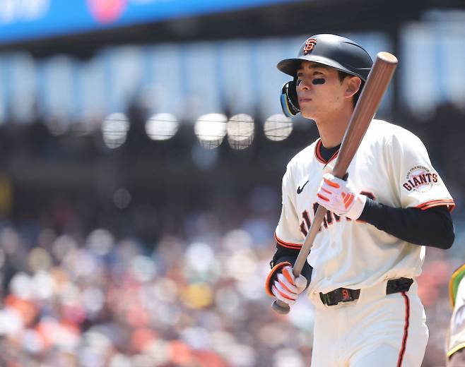 샌프란시스코 자이언츠 이정후가 세 경기 만에 선발 라인업에 복귀했다. 사진은 샌프란시스코 이정후의 모습. /사진=로이터