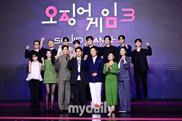 9일 서울 용산구 서울드래곤시티에서 열린 넷플릭스 드라마 '오징어 게임' 시즌3 제작발표회./마이데일리 db