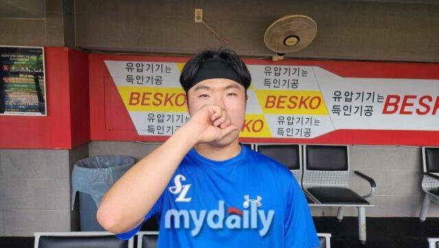 특유의 루틴을 재현한 이승민./광주=김경현 기자