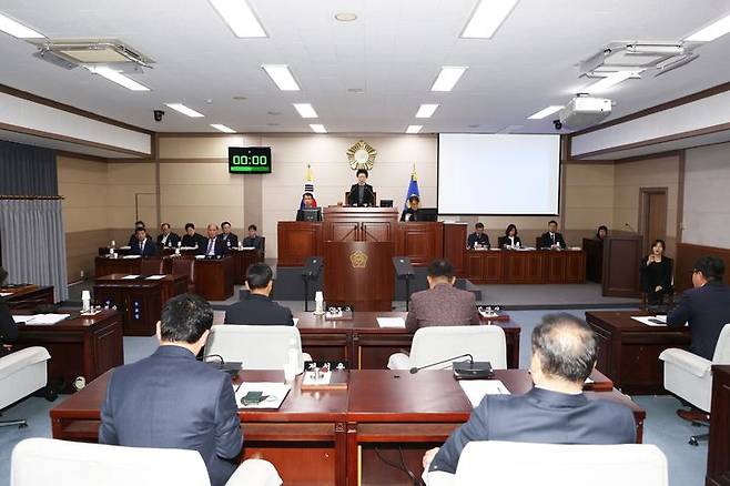 [상주=뉴시스] 제233회 제1차 정례회. (사진=상주시의회 제공) 2025.06.11 photo@newsis.com *재판매 및 DB 금지