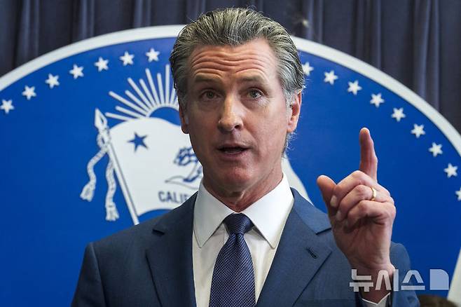 [로스앤젤레스=AP/뉴시스] 개빈 뉴섬 미국 캘리포니아 주지사. (사진=뉴시스DB) 2024.11.11.