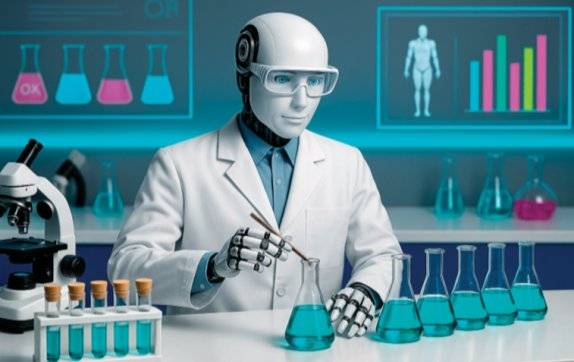 인공지능(AI) 기반 연구 플랫폼 ‘MS 디스커버리’를 비롯해 AI 기술이 실험실에 도입되면서 과학 연구의 반복적인 과정이 자동화되고 있다. 사진은 생성형 AI 챗GPT로 생성한 이미지. 이종림 제공