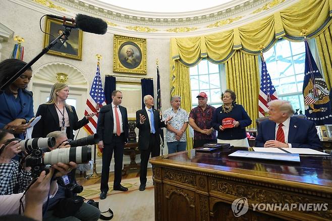 미국 대통령 집무실 (워싱턴 AP=연합뉴스) 2025.4.17