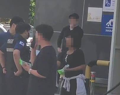 경찰 출동 당시 모습 [독자 제공. 재판매 및 DB 금지]