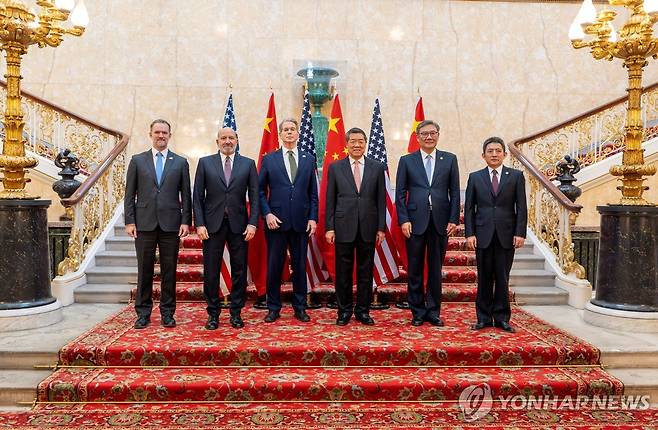 런던에서 무역협상한 미중 대표단 [로이터 연합뉴스 자료사진 재판매 및 DB금지]