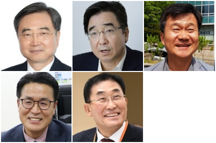 (위) 조현 전 차관, 유종일 전 KDI 국제정책대학원 명예교수, 강은호 전 방위사업청장 (아래)소순창 건국대 교수, 장대식 넷제로2050 기후재단 이사장.