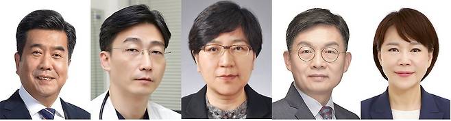 보건복지부 장관 후보로 의사 출신 다수가 추천되며 거론되고 있다. (왼쪽부터) 강청희 더불어민주당 보건의료특별위원장, 이국종 국군대전병원장, 정은경 전 질병관리청장, 더불어민주당 김윤 의원, 전현희 의원./조선일보DB