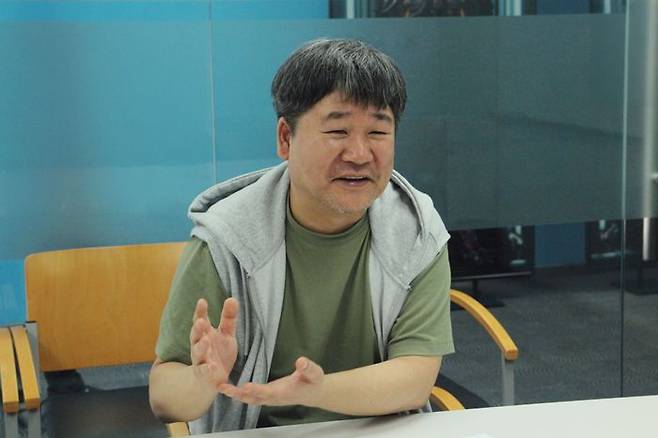 오석주 위메이드넥스트 CTO(최고기술책임자)가 지난달 29일 성남시 분당구 판교에 위치한 위메이드 본사에서 데일리안과 인터뷰하고 있다.ⓒ위메이드