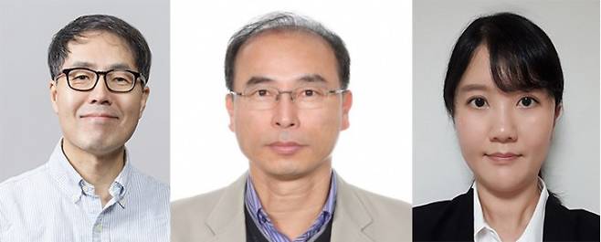 왼쪽부터 조민행 기초과학연구원(IBS) 분자 분광학 및 동력학 연구단장, 윤태현 고려대 물리학과 교수, 한기림 IBS 분자 분광학 및 동력학 연구단 연구원. IBS 제공