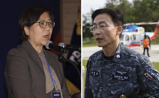 보건복지부 장관 후보 물망에 오른 정은경 전 질병관리청장(왼쪽)과 이국종 국군대전병원장. 연합뉴스 제공.