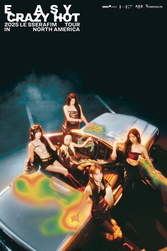 Le Sserafim's tour "Easy Crazy Hot" poster (Source Music)