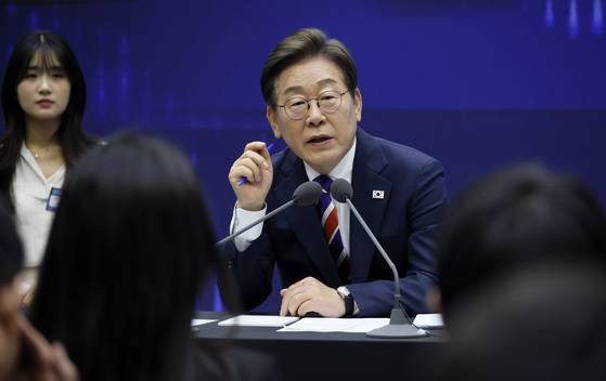 President Lee Jae-myung on June 11 in western Seoul [JOINT PRESS CORPS]